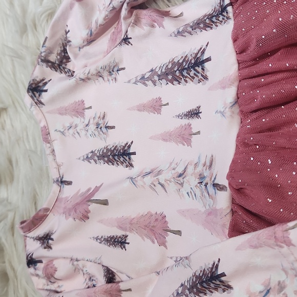 GUC Mia Belle Girls Winter Blush Tree Print Tulle Dress- 4T - Picture 12 of 13